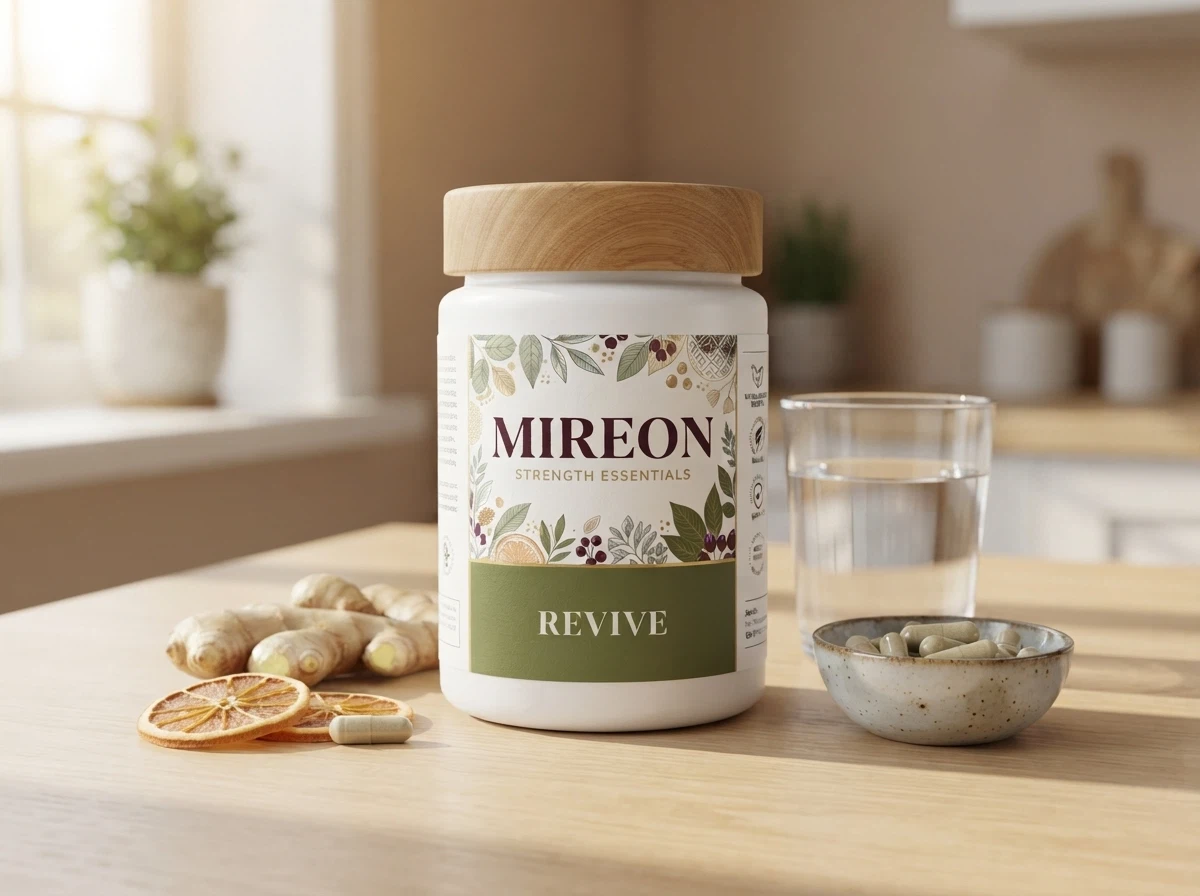 Mireon Strength Essentials fles met ingrediënten