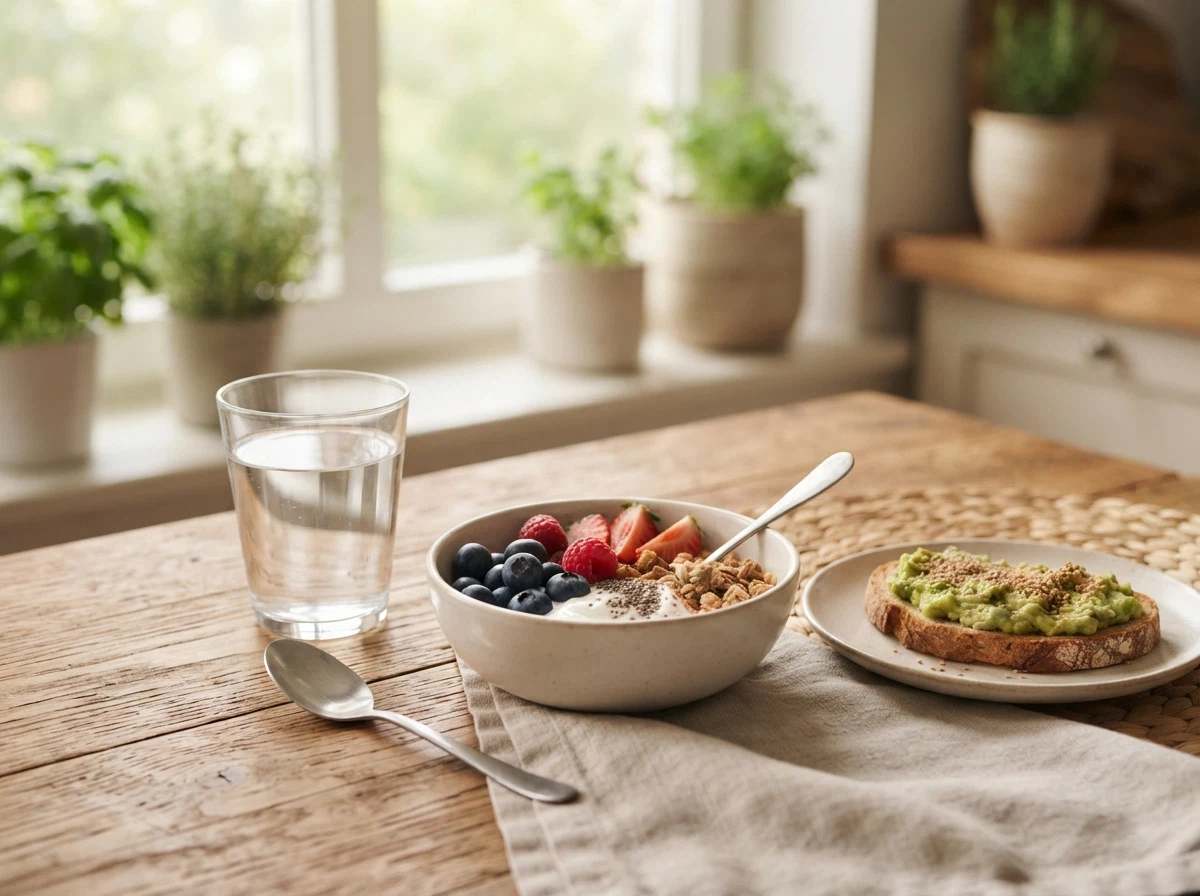 Gezonde dagelijkse routine met voedingssupplement